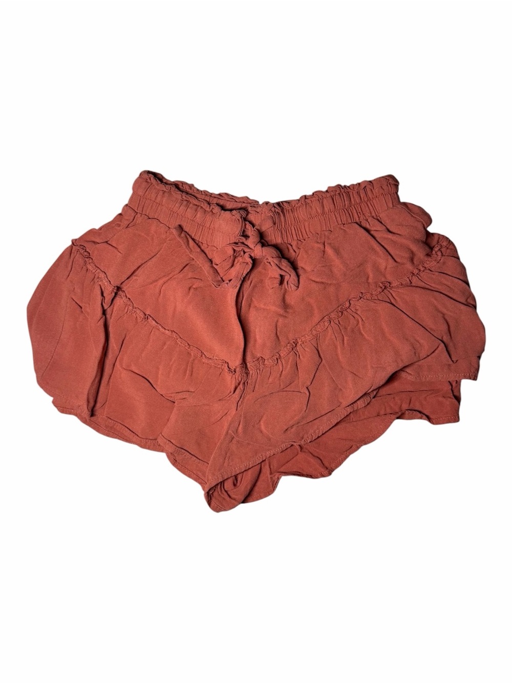 Women's Rust Ruffle Shorts